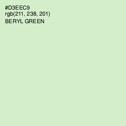 #D3EEC9 - Beryl Green Color Image